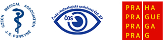 CZECH medical assocation logo, COS logo and PRAGUE logo