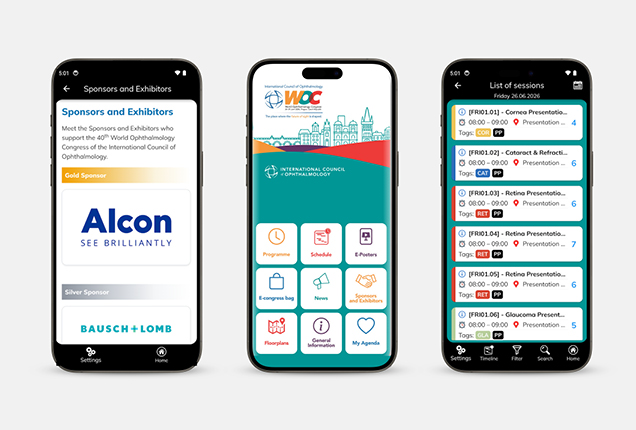 WOC App shown on phone screens
